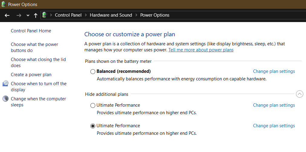 Enable Ultimate Power Plan in Windows