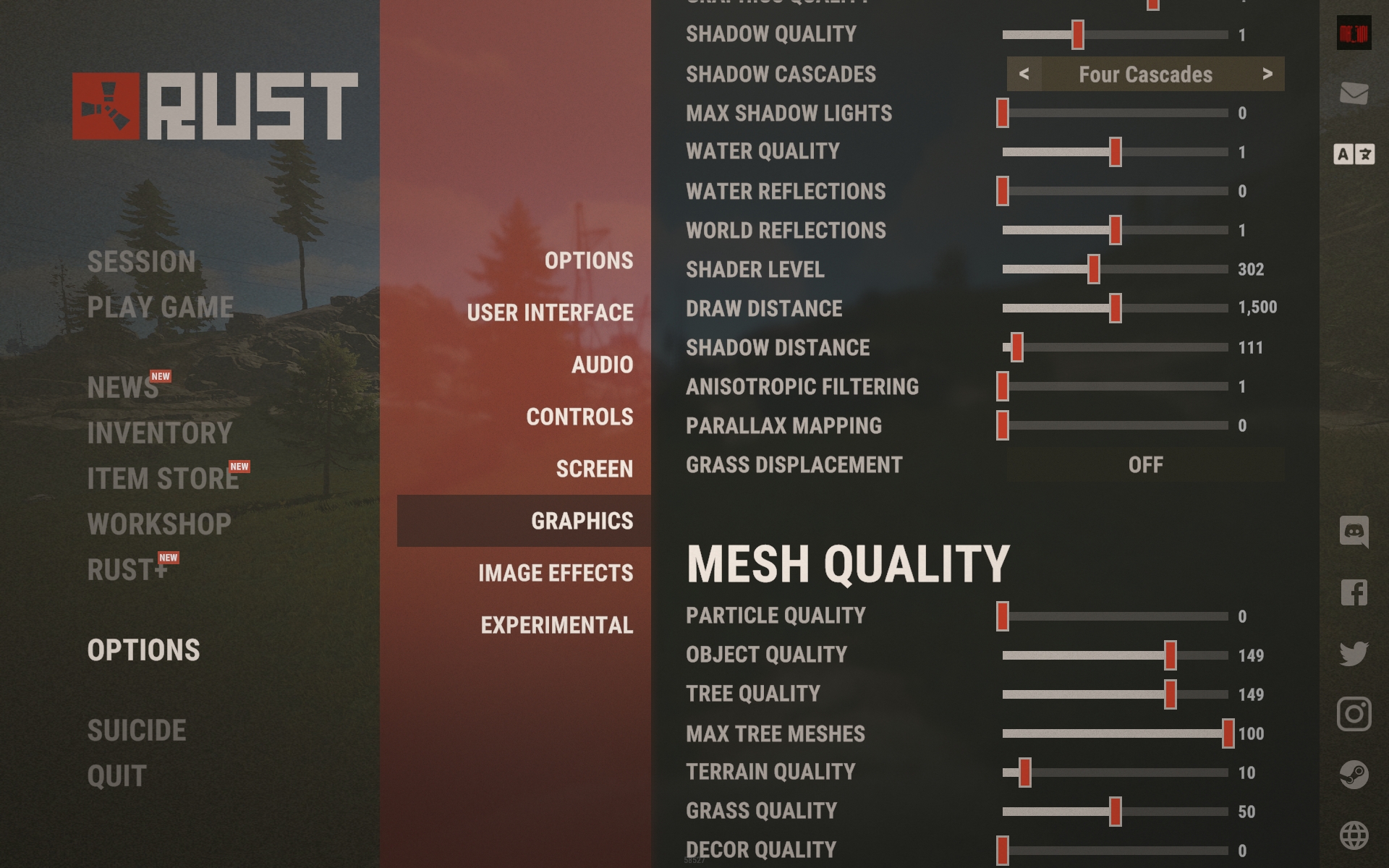 Rust pvp settings