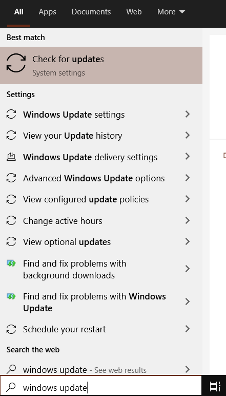 Update Windows 10.