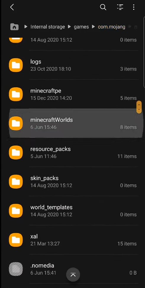 Opening Minecraft worlds folder for chunk reset or reload