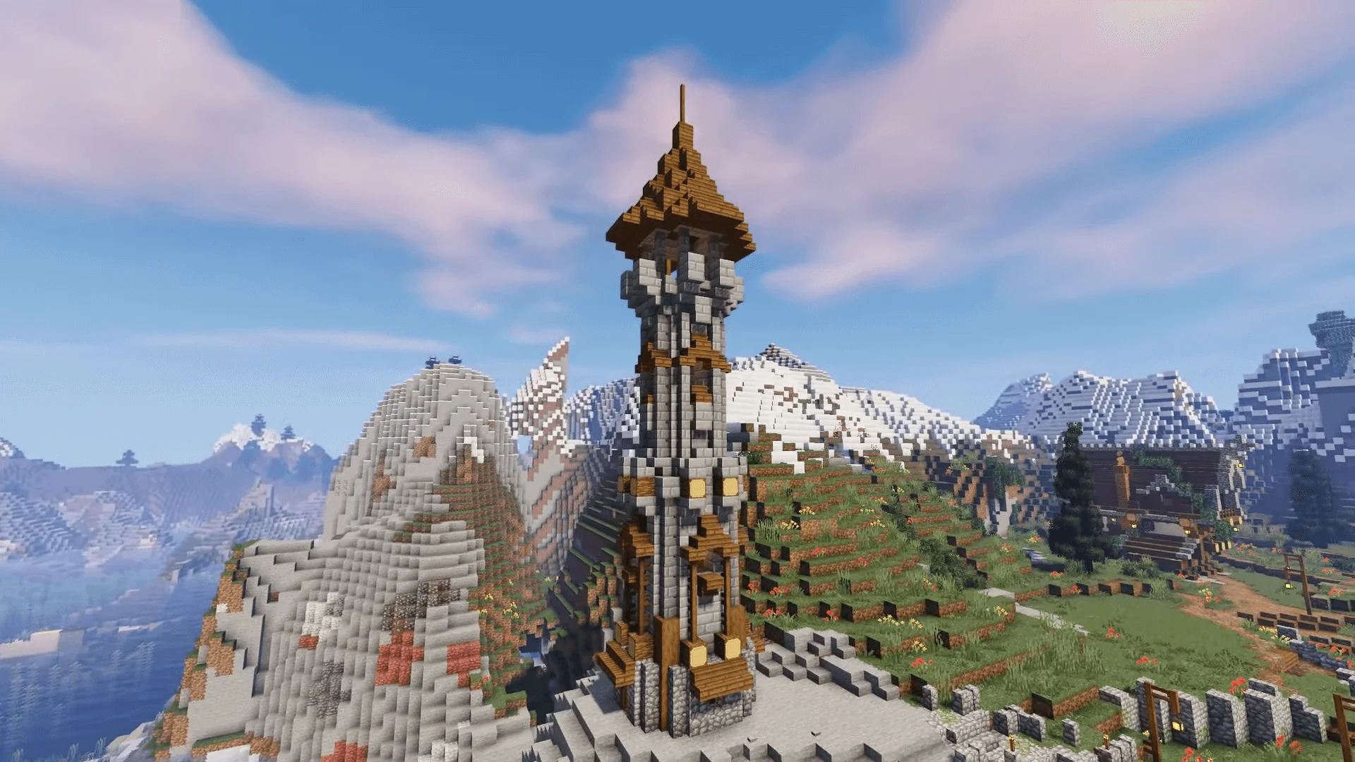 minecraft castle tower simple