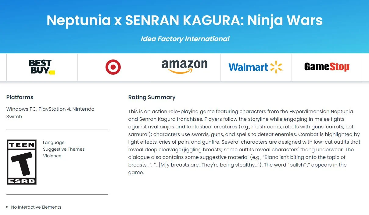 PC Port Report: Neptunia x SENRAN KAGURA: Ninja Wars (and Steam Deck) –  cublikefoot