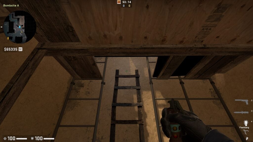 Position crosshair as shown