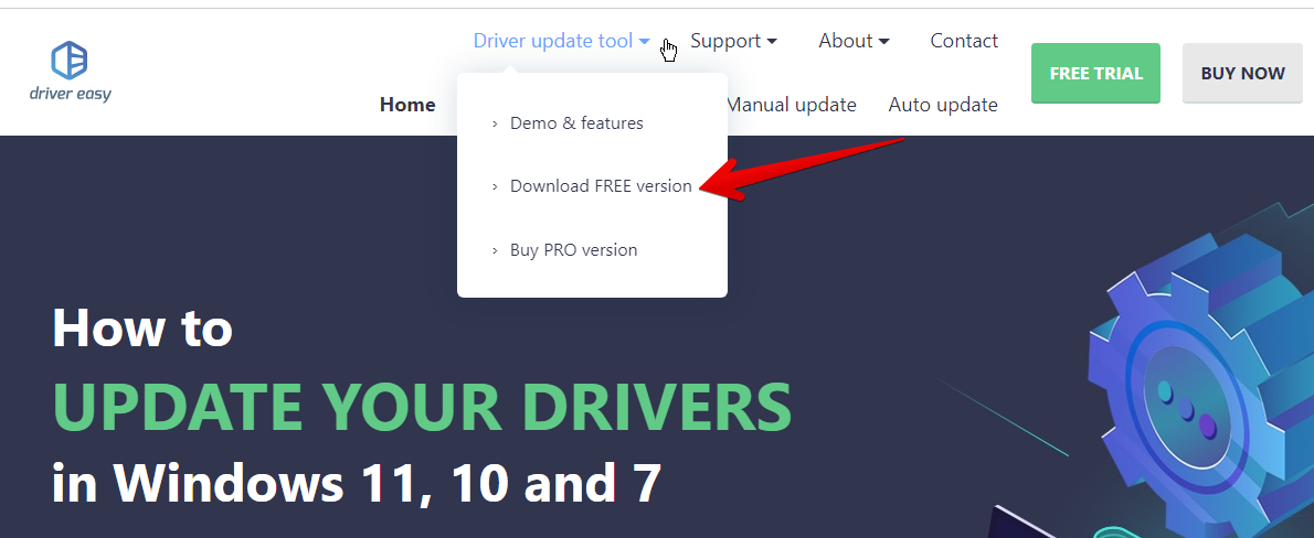 Downloading the Free Version of Driver Easy