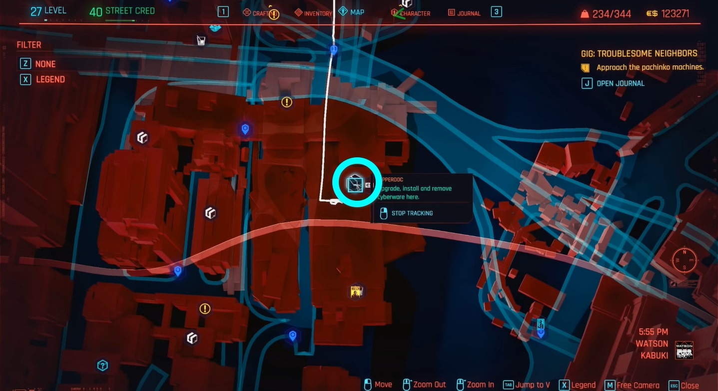 Ripperdoc Location to install Monowire Cyberpunk 2077