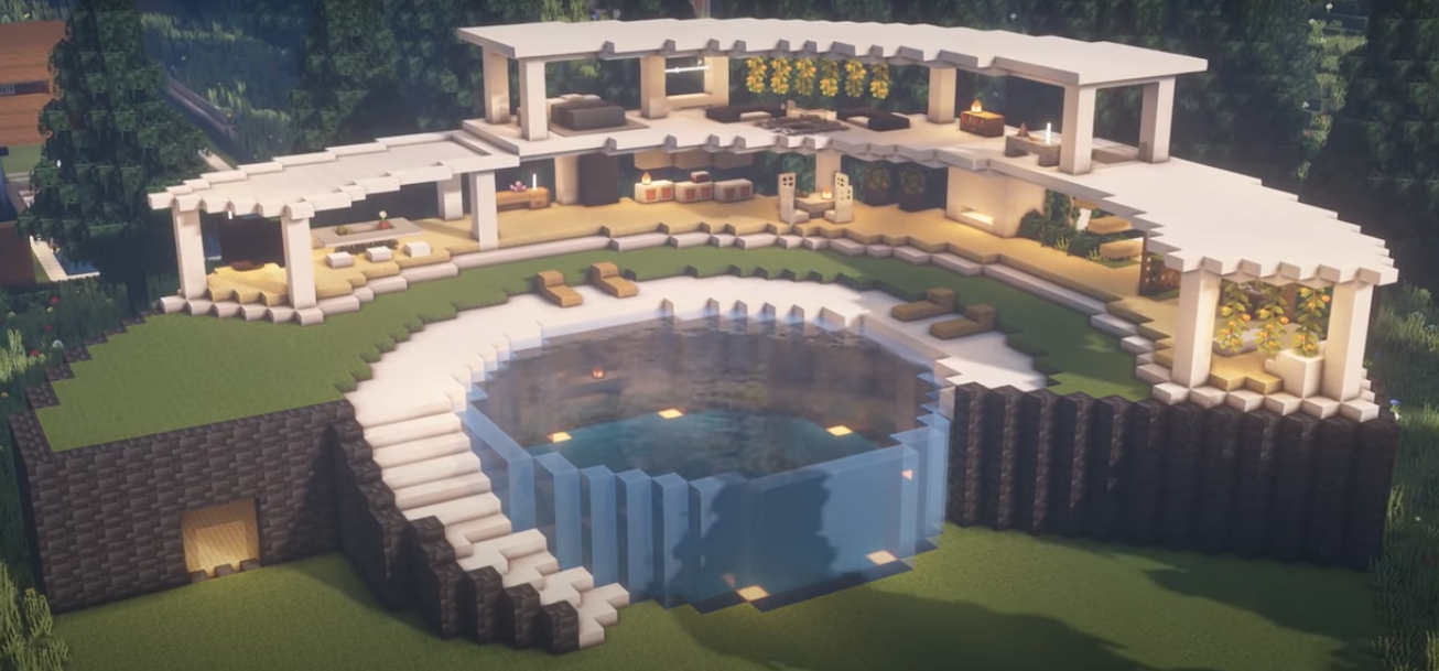 idei de casă modernă Minecraft