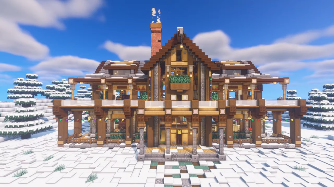 قصر Minecraft الشتاء