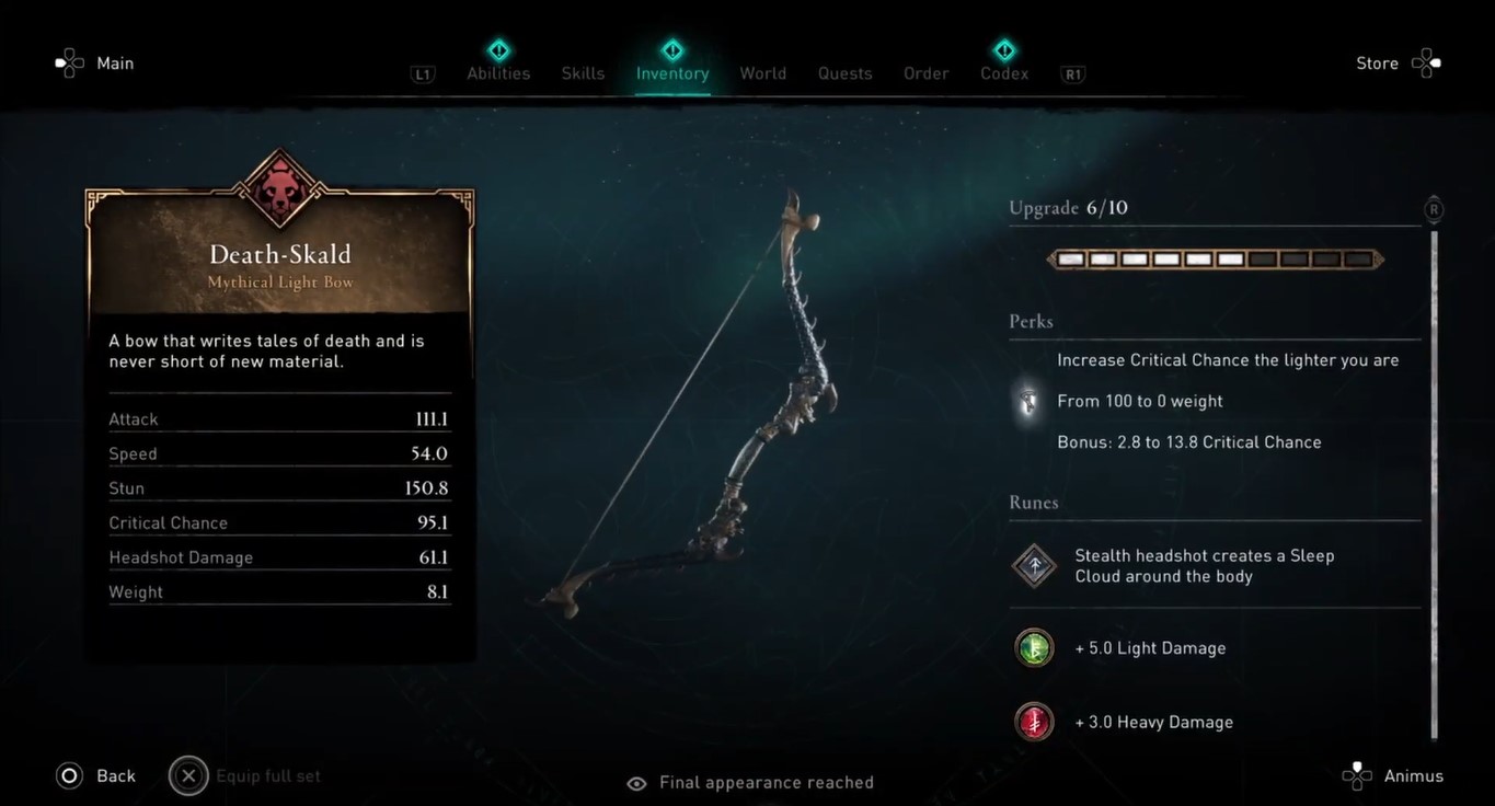 Death-Skald bow and arrow 