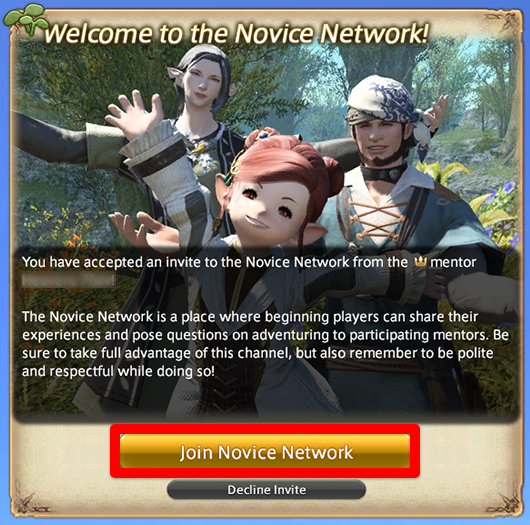 ffxiv join novice network