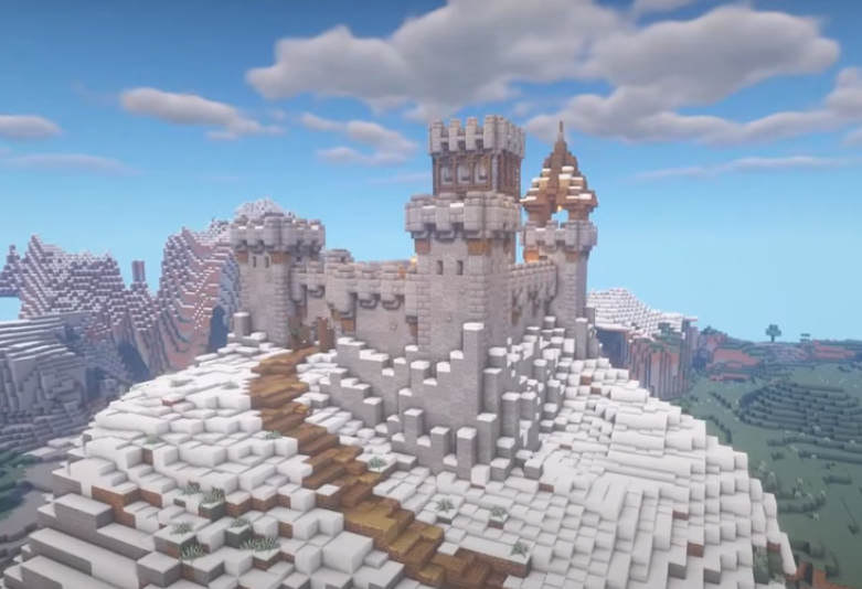 minecraft mountain castle ideas