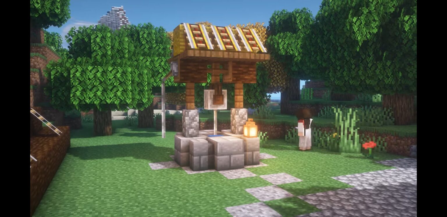 Top 28 Minecraft Decoration Ideas Must Try EXputer Com   Wishing Well 1536x747 