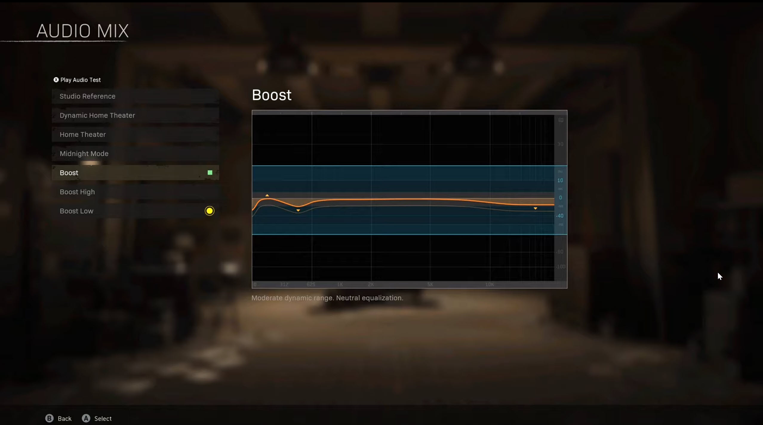 The Audio Mix Screen on First Game Boot
