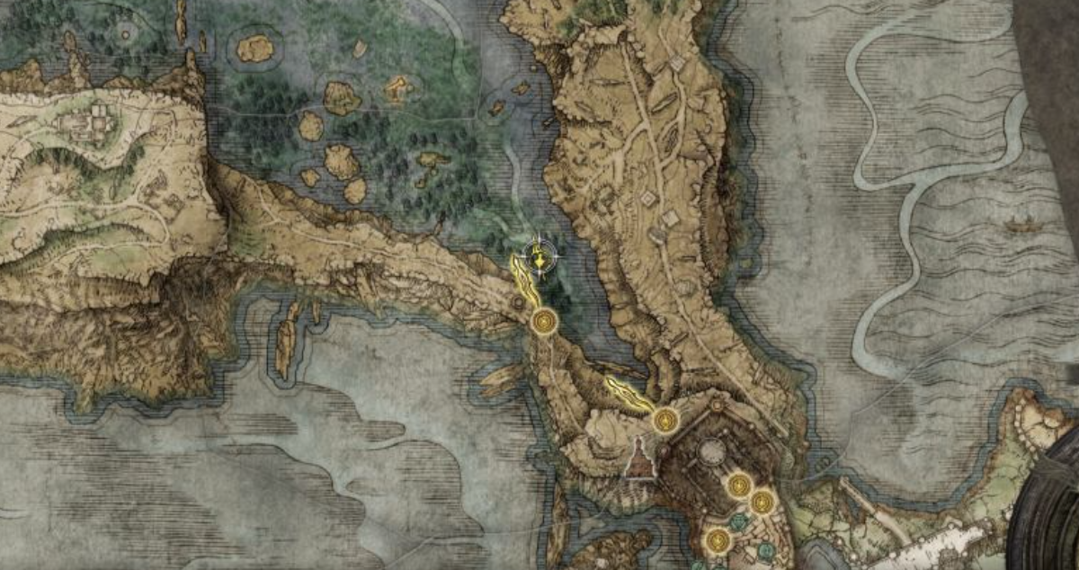 Liurnia, East Map Fragment Location