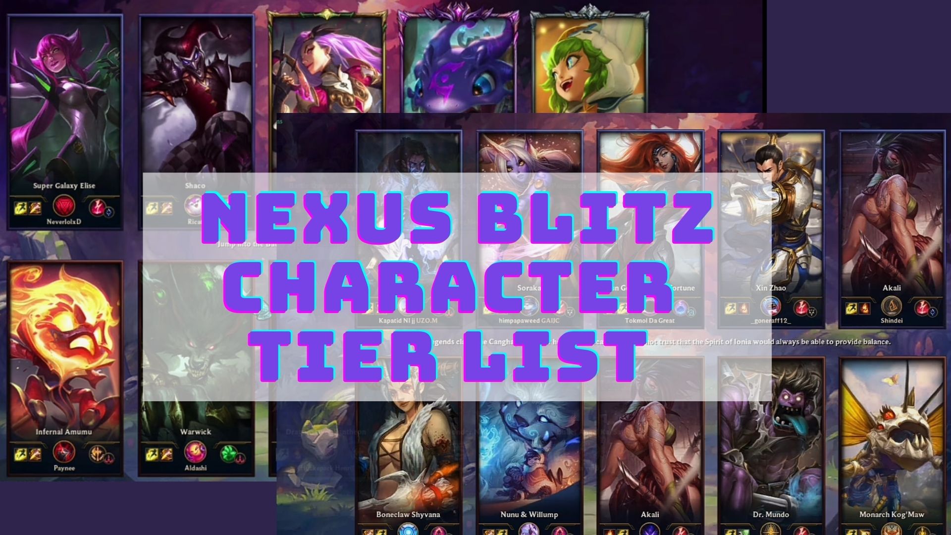 Nexus Blitz Characters Tier List