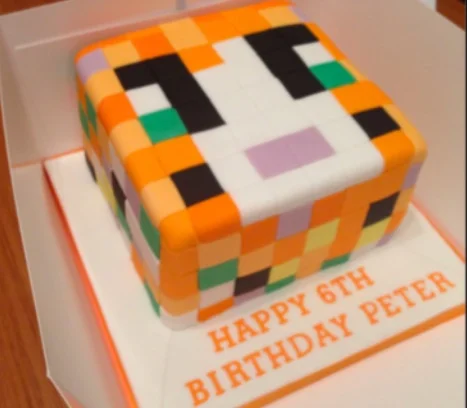Minecraft Inspired Birthday Cake Fleece Block Pillow or Toy - Etsy UK