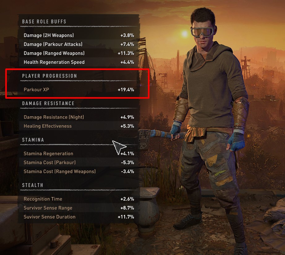 overall build stats Dying Light 2