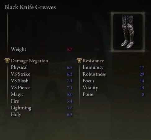 Elden Ring Sword of Night and Flame Build Black Knife Greaves