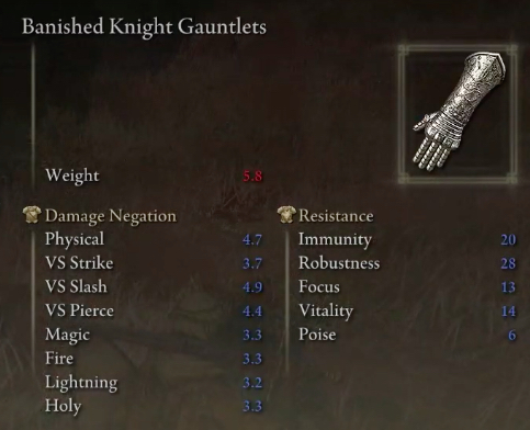 Elden Banished Knight Gauntlets