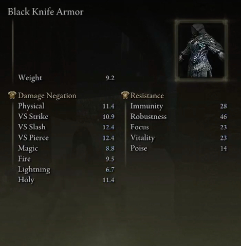 Elden Ring Arcane Build Black Knife Armor