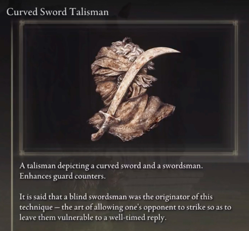 Elden Curved Sword Talisman