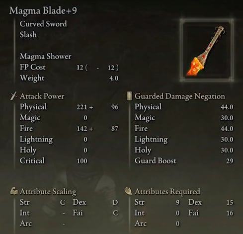 Elden Magma Blade