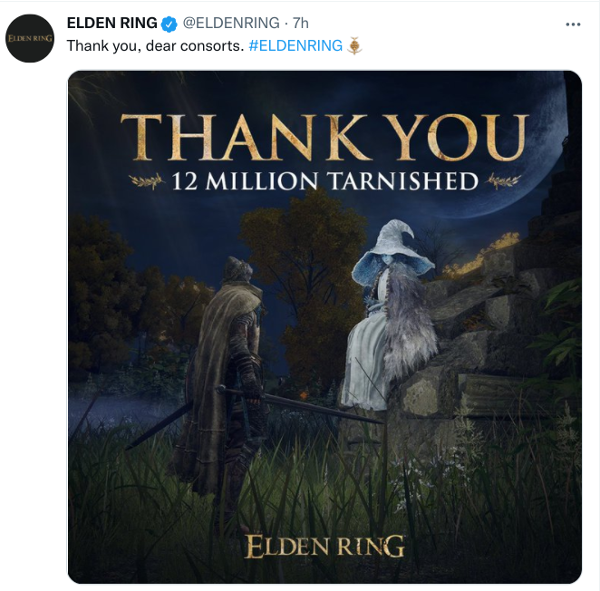 Elden Ring's Official Tweet on Twitter