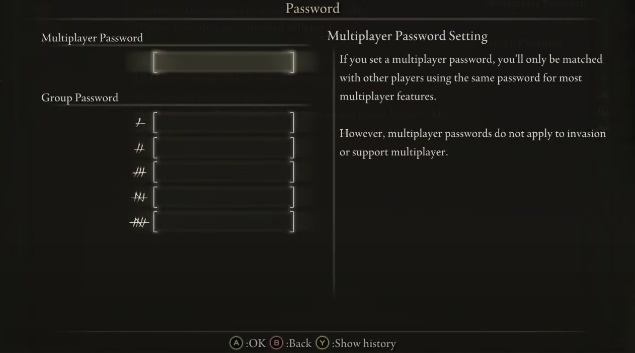 Setting a Multiplayer Password