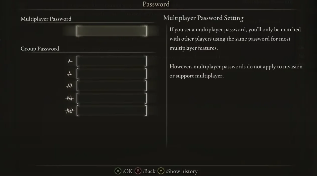 Setting a Multiplayer Password