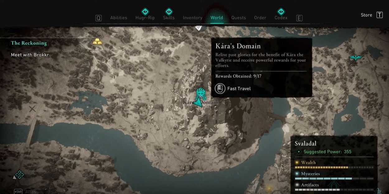 Kara's domain on map