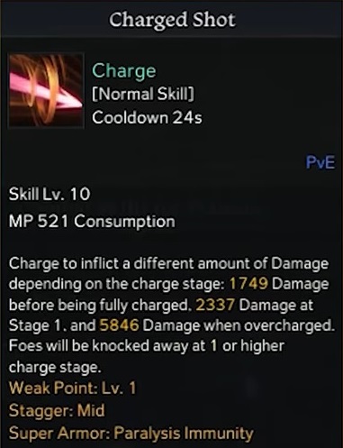 Lost Ark Sharpshooter Build's Charged Shot