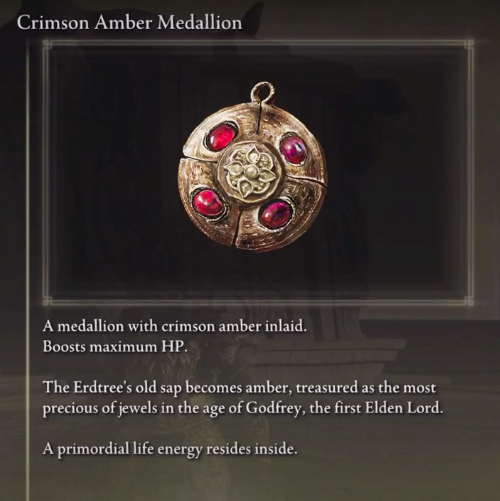 Elden Ring Crimson Amber Medallion
