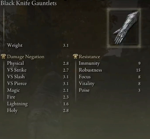 Elden Assassin Build Black Knife Gauntlets