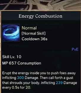 Lost Ark Energy Combustion