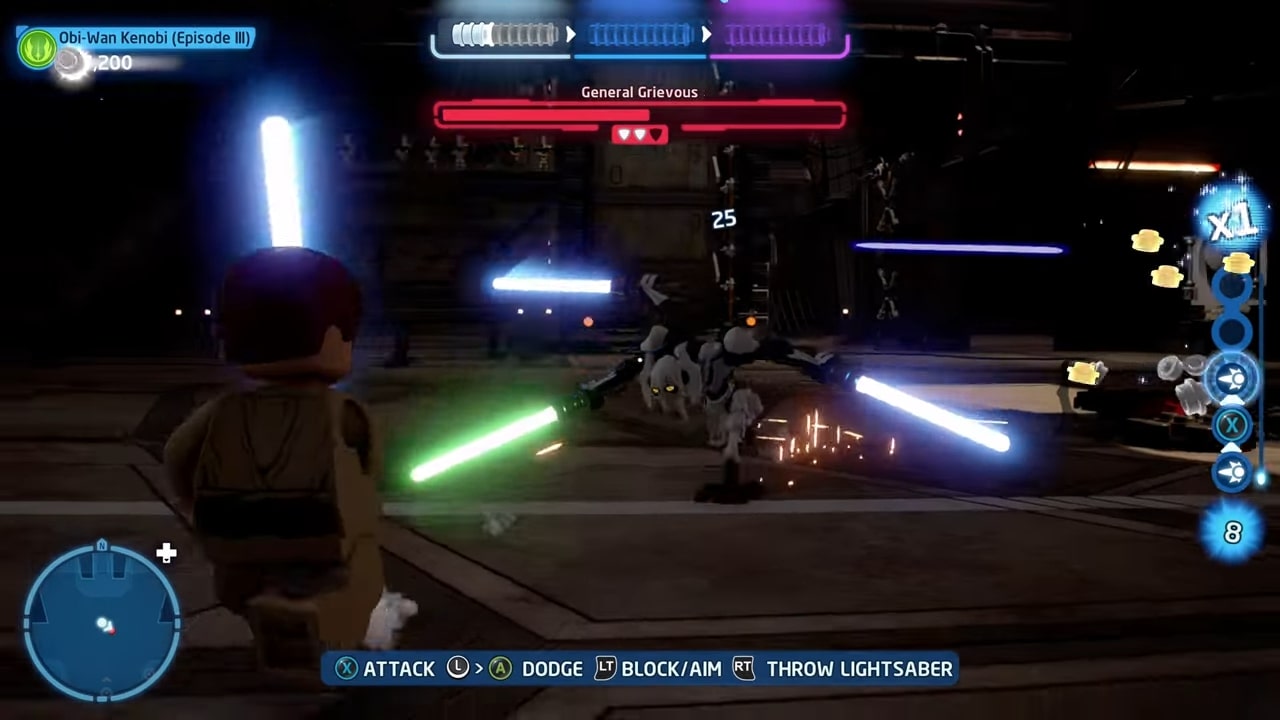 Jump attack preparation by General Grievous.