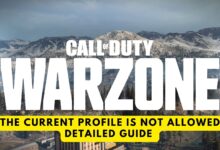 Warzone the current profile is not allowed