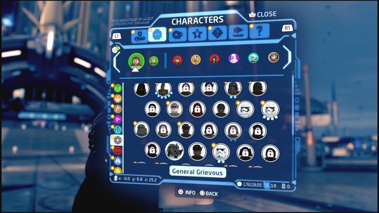 General Grievous in the characters tab in Holoprojector menu.