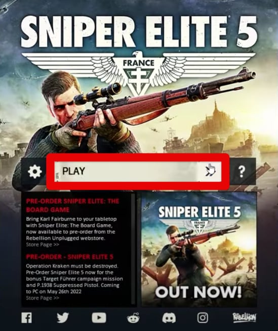 Sniper Elite 5 crashing on launch