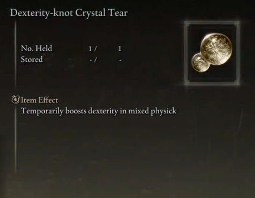 Elden Ring Dexterity-Knot Crystal Tear