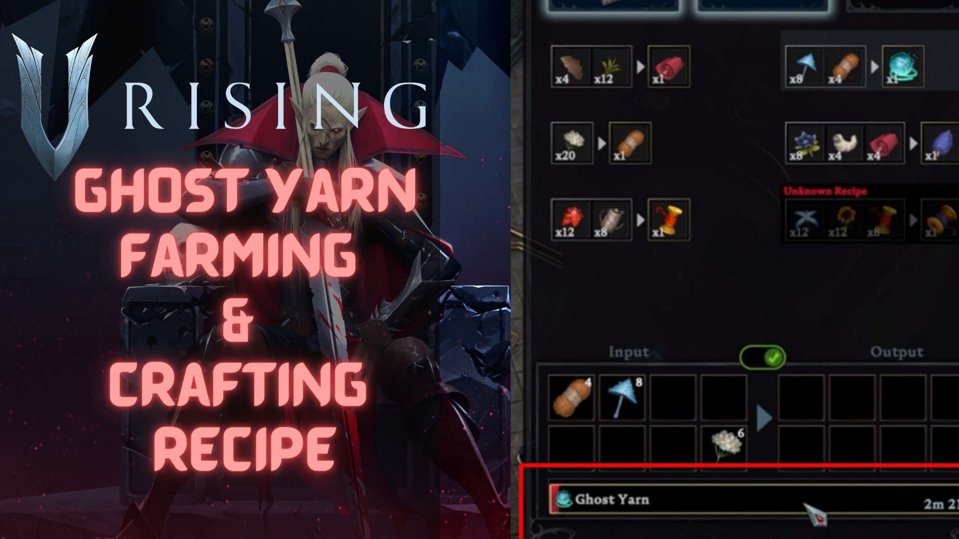 Crafting Recipe V Rising Ghost Yarn