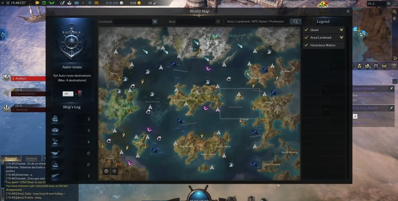 World Map in Lost Ark Island Guide