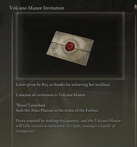volcano manor invite