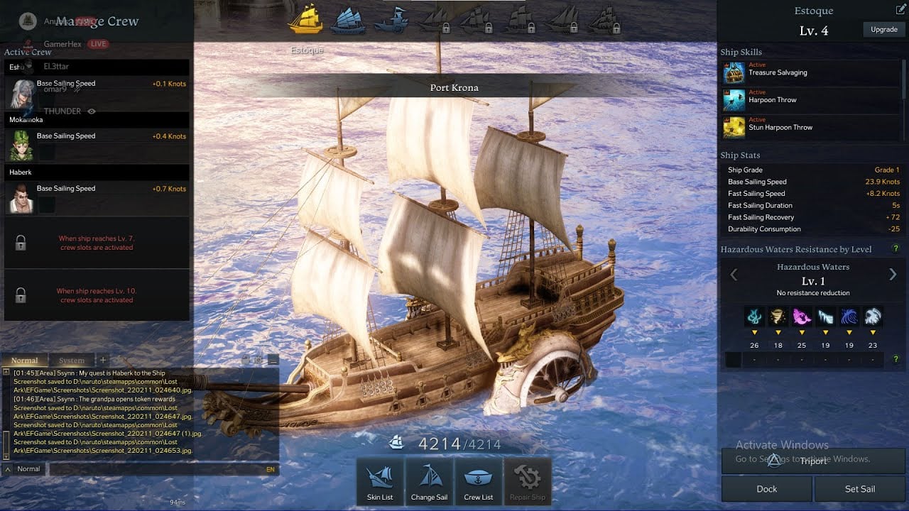 Best Ship upgrade menu