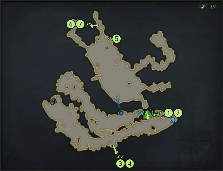map-Crescent Island Mokoko Seeds Location