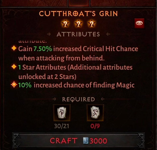 Diablo Immortal Cutthroat's Grin