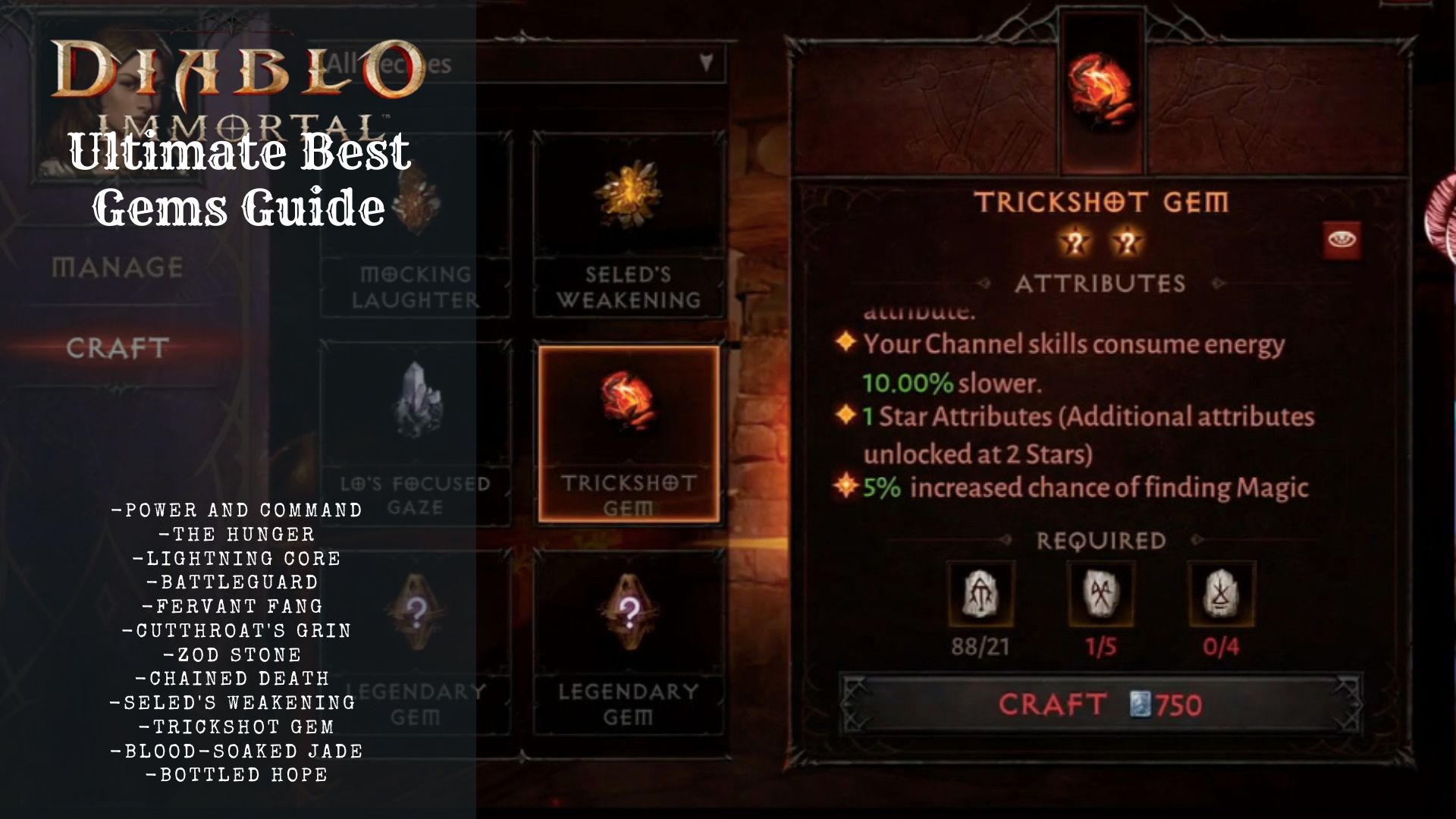 Ultimate Diablo Immortal Best Gems