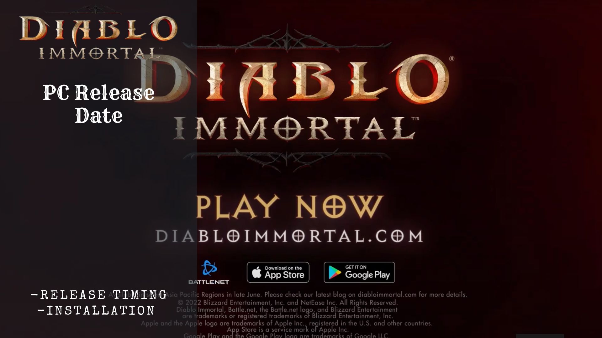 Diablo Immortal PC Release Date
