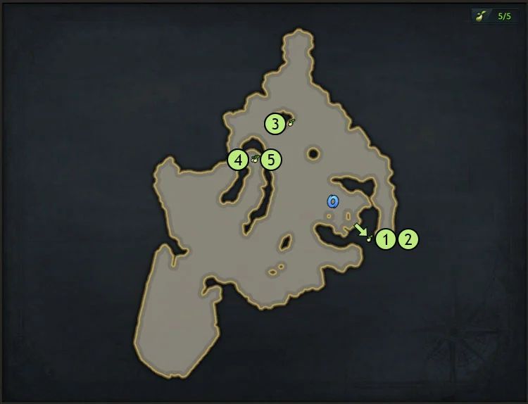 map-Fomona Island Mokoko Seeds Location