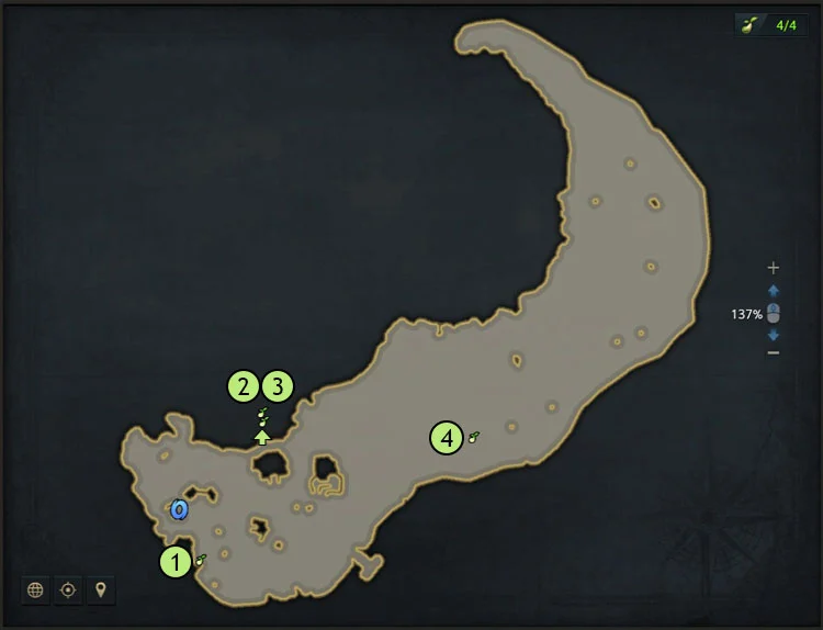 map-Gravis Island Mokoko Seeds Location
