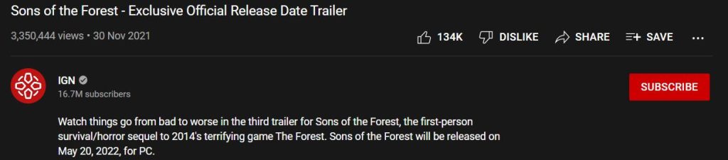 Description of trailer posted by IGN 