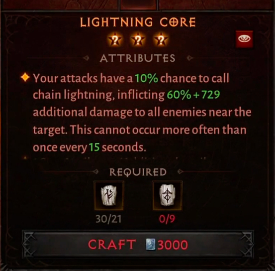 Diablo Immortal Lightning Core